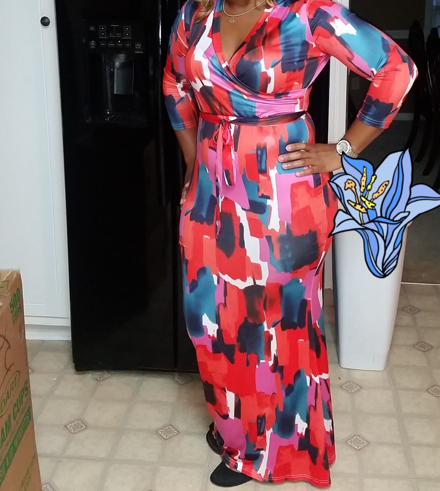 Multi color maxi dress
